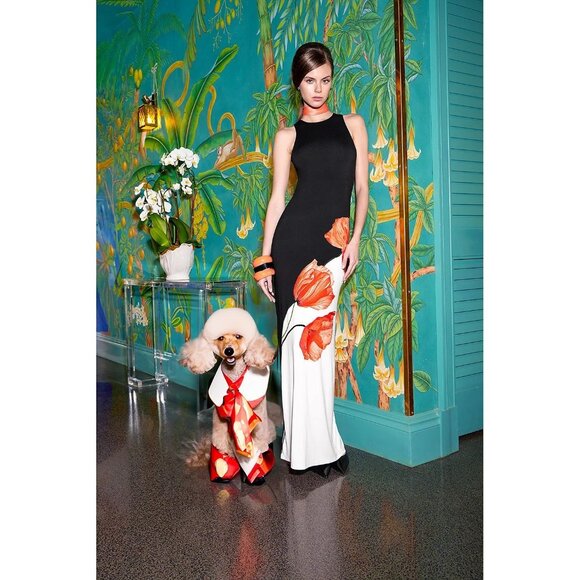 Alice + Olivia Pania Racerback Floral Maxi Dress 10 NWT $495 - Picture 7 of 11